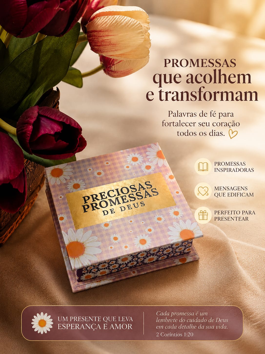 PRECIOSAS PROMESSAS DE DEUS | Capa Dura | com 220 versículos e Letras grandes | NA-7 CAMPONESA