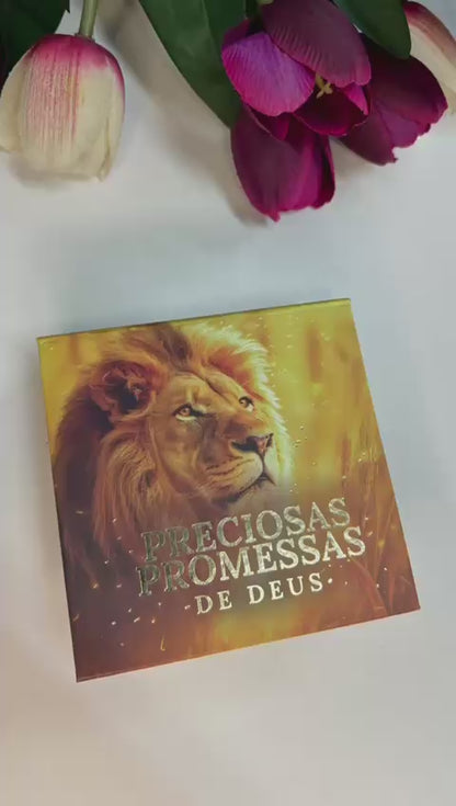 PRECIOSAS PROMESSAS DE DEUS | Capa Dura | com 220 versículos e Letras grandes | NS4  LEÃO DOURADO